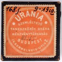 cca 1910-1930 9 db lovászati üvegdia, egy részük feliratozva, Uránia Szemléltető Taneszközök Gyára, ...