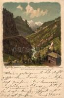 Finstermünz Hotel Hochfinstermünz (Tirol) litho s: Reisch (r)