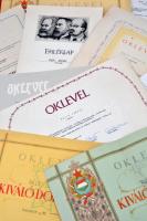 10db vegyes szocialista kitüntetést adományozó okirat, kitüntető oklevél, igazolvány, emléklap