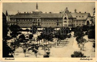 Kecskemét, Szabadság tér, lovaskocsi (EB)