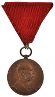 1898. Jubileumi Emlékérem Fegyveres Erő Számára Br kitüntetés mellszalaggal T:2 patina Hungary 1898. Commemorative Jubilee Medal for the Armed Forces decoration with ribbon C:VF patina NMK 249.
