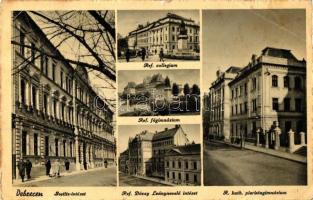 Debrecen, Svelits-intézet, Református kollégium, főgimnázium, Dóczy Leánynevelő intézet, katolikus piarista gimnázium (EB)