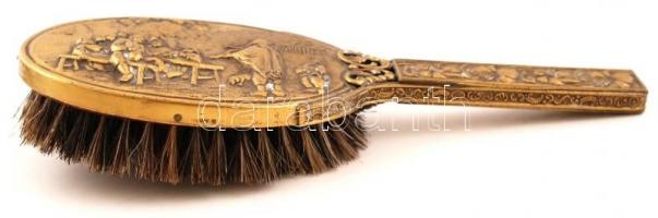 Régi, díszes ruhakefe, réz, 23cm