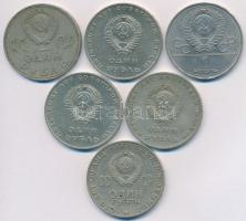 Szovjetunió 1965-1977. 1R Cu-Ni-Zn (6x) T:2 Soviet Union 1965-1977. 1 Rouble Cu-Ni-Zn (6x) C:XF