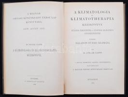 Polyák Lajos: A klimatológia és klimatotherapia kézikönyve. Különös tekintettel a tüdővész klimatikus gyógykezelésére. Függelék: Balatonfüred klímája. Bp., 1892, Magyar Orvosi Könyvkiadó Társulat (A Magyar Orvosi Könyvkiadó Társulat könyvtára 64.). Kicsit kopott vászonkötésben, egyébként jó állapotban.