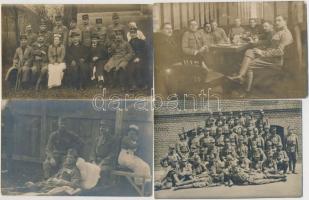 cca 1915-1916 I. világháborús, éles harctéri felvételek. Főtiszti és királyi látogatásokkal, harctéri jelenetekkel 10 db. / World War I. live field photos
