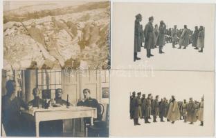 cca 1915-1916 I. világháborús, éles harctéri felvételek. Főtiszti és királyi látogatásokkal, harctér...