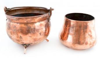 Régi réz tárgyak, vegyes méretben, 4db, 16x7cm,11x7cm, 18x5cm, 9x11cm