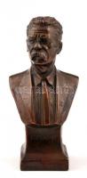 Jelzett Gorkij büszt, bronzírózott fém, m:13 cm
