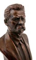 Jelzett Gorkij büszt, bronzírózott fém, m:13 cm