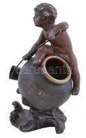 Olvashatatlan jelzéssel: Puttós tintatartó, spiáter, kopottas, m:17cm