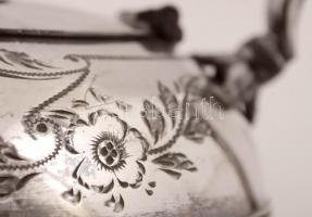 E.P.B.N: 1859 Ezüstözött teás kancsó,jelzett, 15x27cm