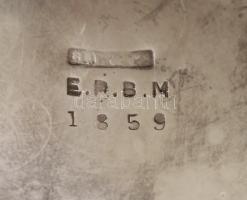 E.P.B.N: 1859 Ezüstözött teás kancsó,jelzett, 15x27cm