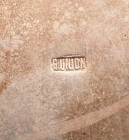 G. Unioun ezüstözött cukortartó, jelzett, 12x9x13cm