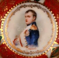 Régi cseh Viktoria mintás kávéscsésze és alj (nem eredeti), matricás, a csésze jelzett, kissé kopott