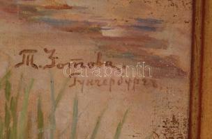 Zotova (szovjet) jelzéssel: Hungerburg (ma: Narva-Joesuu, Észtország) tengerpartja, olaj, vászon (sé...