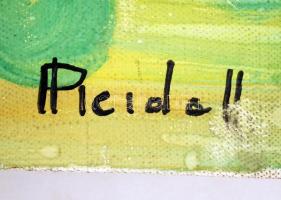 Pleidell jelzéssel: Modern város. Olaj, vászon, sérült,  50×70 cm