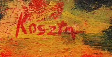 Koszta jelzéssel: Falusi életkép. Olaj, vászon, 35×54 cm