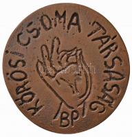 1989. "Kőrösi Csoma Társaság Budapest" kétoldalas Br érem. Szign.: P.I. (54-55,5mm) T:2