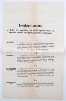 1868 Ideiglenes utasítás a Magy. kir. Vasúti és Hajózási főfelügyelet hatáskörét illetőleg. 4p.