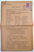 1937 A Magyar Haditengerészeti egyesület Csepel helyi csoport tagjainak névsora és a megalakulásról szóló jegyzőkönyv korabeli másolata 2 db gépelt oldal