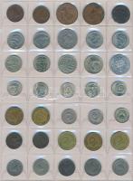 65db vegyes magyar és külföldi fémpénz, közte 10 fillérek a korona, pengő időszakból, szovjet, brit ...