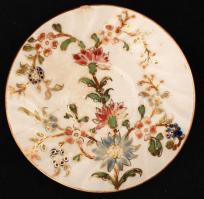 Fischer Budapest kávéscsészék aljjal, kézzel festett, jelzett, repedéssel, lepattanásokkal, 5x4,5cm