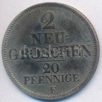 Német Államok / Szász-Albertin 1848F 2NGr (20pf) Ag T:2- German States / Saxony-Albertine 1848F 2 Neu-Groschen (20 Pfennig) Ag C:VF