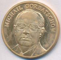 Németország ND "A világtörténelem egyéniségei / Gorbacsov" aranyozott fém emlékérem sorszá...