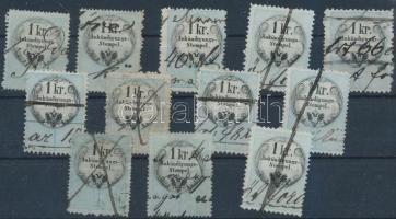 1854/64 Hirdetmény bélyegek 12x 1kr