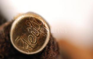 cca 1950-60 Régi Steiff cica,fülében gomb jelzéssel, plüss, 12x7cm / Steiff Black Tom Cat with Steif...