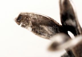 Ezüst csiperkegomba, jelzett, Ag., 17,4gr., 3x3cm/Silver mushroom, marked, Ag. 17,4gr. 3x3cm