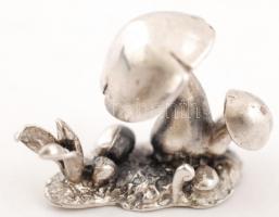 Ezüst vargányagomba, jelzett, Ag., 21,6gr., 2,5x2,5cm/ Silver porcini mushrooms, marked, Ag. 21,6gr. 2,5x2,5cm