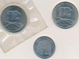 1980. 100Ft "Szovjet-magyar közös űrrepülés" (2x) egyik laminálva + 1984. 20Ft "FAO&q...