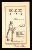 1922 Boldog Új Évet Kíván a levélhordó. A postás jó kívánsága. 4p.