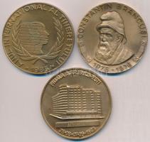 Románia 1976-1985. "Bélyegkiállítás" 3db klf emlékérem T:2
Romania 1976-1985. "Phila...