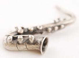 Ezüst szaxofon, jelzett, Ag., 22,8gr., 5,5cm/ Silver saxophone, marked, Ag. 22,8gr. 5.5cm