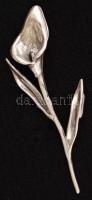 Ezüst kála, jelzett, Ag., 4,2gr., 5,5cm/ Silver calla lily, marked, Ag. 4,2gr. 5.5cm