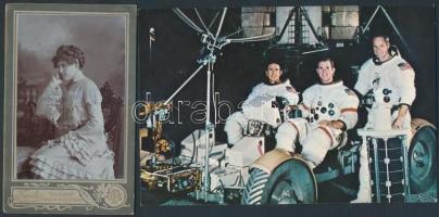 Kis papírrégiség tétel: reklám nyomtatványok, fotók, régi levél, + ~1950. "MHK (Munkára Harcra ...