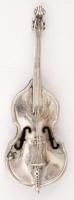 Ezüst brácsa, jelzett, Ag., 24,7gr., 9cm/Silver viola, marked, Ag. 24,7gr. 9cm