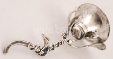 Ezüst kúszóvirág, jelzett, Ag., 15,gr., 9cm/ Silver creeping flowers, marked, Ag., 15, Gr. 9cm