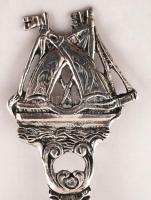 Ezüst teaszűrő,gazdagon díszített, jelzett, Ag., 52gr., 14x7cm/ Silver tea-strainer, ornated, marked...