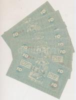 Németország / Weimari Köztársaság / Köln 1921. 10pf (8x) sorszámkövetők és közeli sorszámmal T:I,I- ...