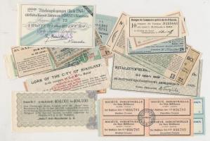 40db-os külföldi részvény és kötvény szelvény tétel T:vegyes
40pcs of mixed coupons of shares and b...