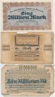 Németország / Weimari Köztársaság 1922-1923. 10db klf szükségpénz T:vegyes Germany / Weimar Republic 1922-1923. 10pcs of diff necessity notes C:mixed