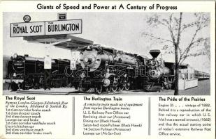 Giants of Speed and Power at a Century of Progress; The Royal Scott, the Burlington and the Pride of the Prairies trains