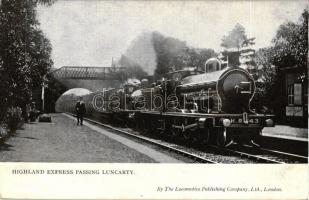 Luncarty, Highland Express passing the railway station, locomotive