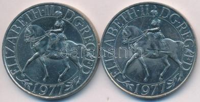 Nagy-Britannia 1977. 25P "Ezüst Jubileum - II. Erzsébet" (2x) T:2 Great Britain 1977. 25 Pence "Silver Jubilee - Elizabeth II" (2x) C:XF