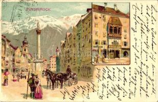 1899 Innsbruck, square, Kosmos litho s: Geiger R. (EK)