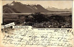 1898 Salzburg von Kapuzinerberg, litho (EK)